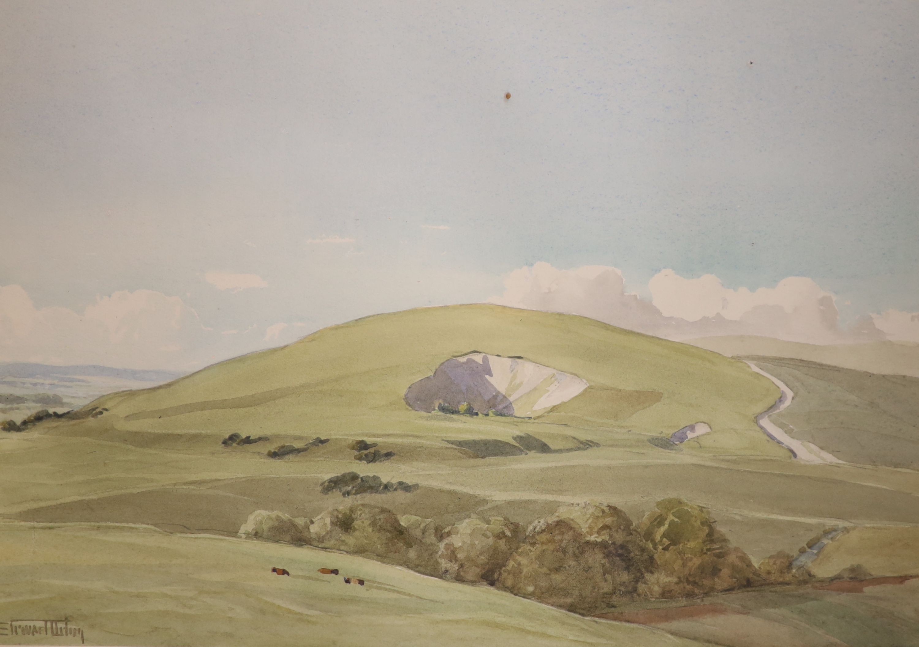 Stewart Acton (1879-1960) Three watercolours - views in Sussex, largest 32 x 45cm.